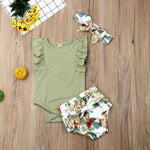Load image into Gallery viewer, Floral Baby Girl Onesies Outfit
